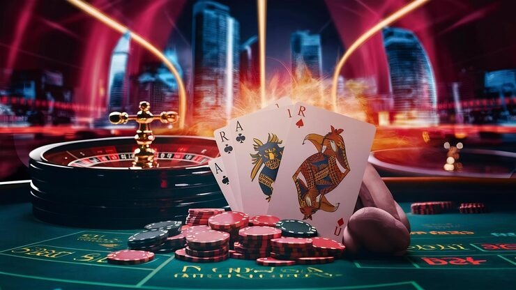 Multi-camera live-dealer studio showing overhead and close-up angles of blackjack table on hakabet MSC